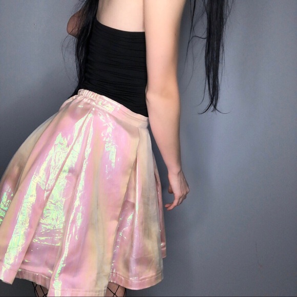 UNIF Pink Pastel Iridescent Mermaid Skirt - Picture 2 of 4